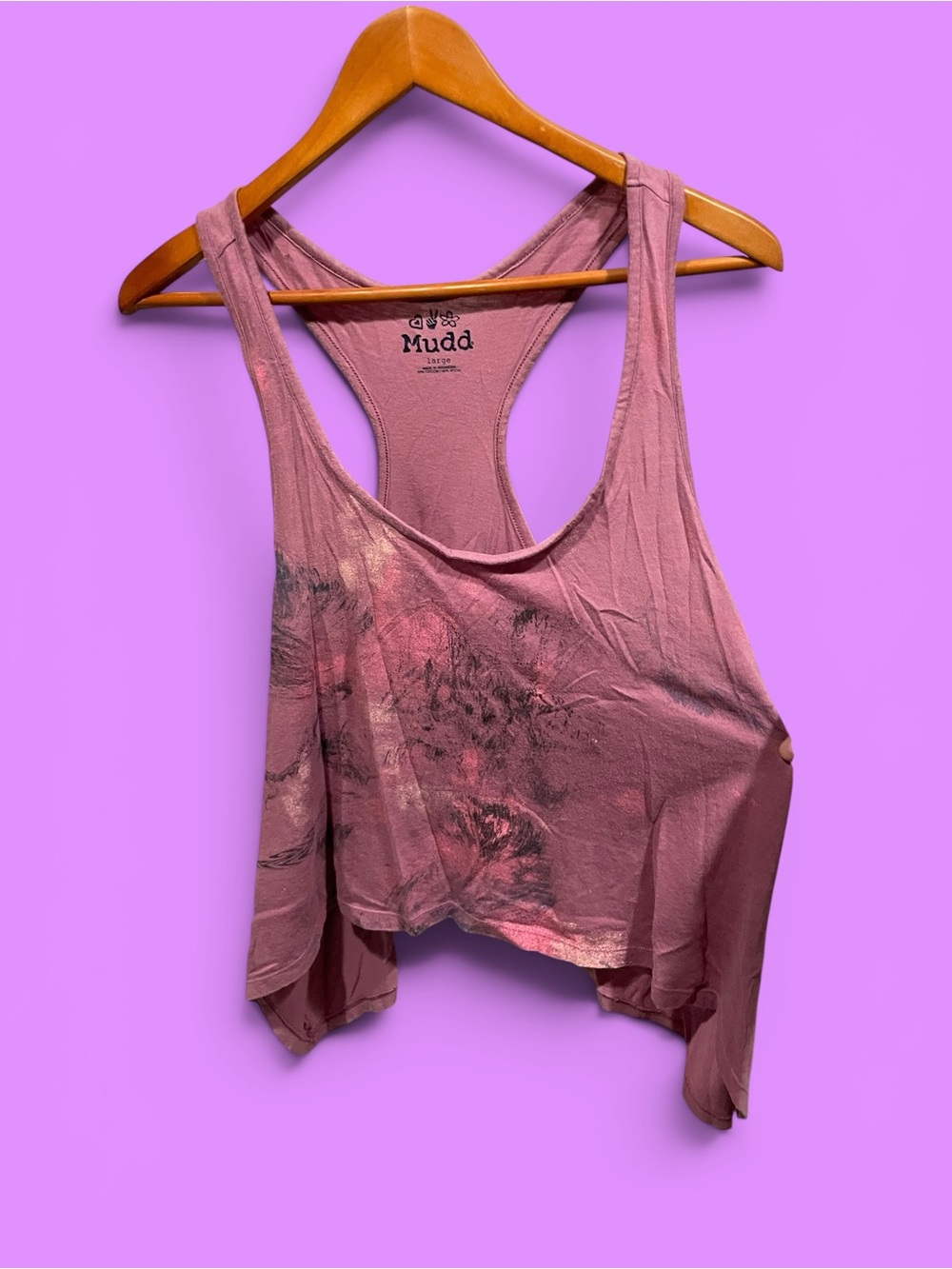 Cute rose floral Y2K handkerchief hem muscle tank top Mudd athletic